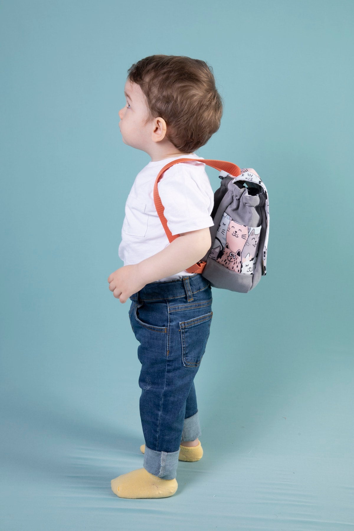 Cat Faces 101 Kids Backpack 20X18X10 - (0-1-2-3-4 Age)