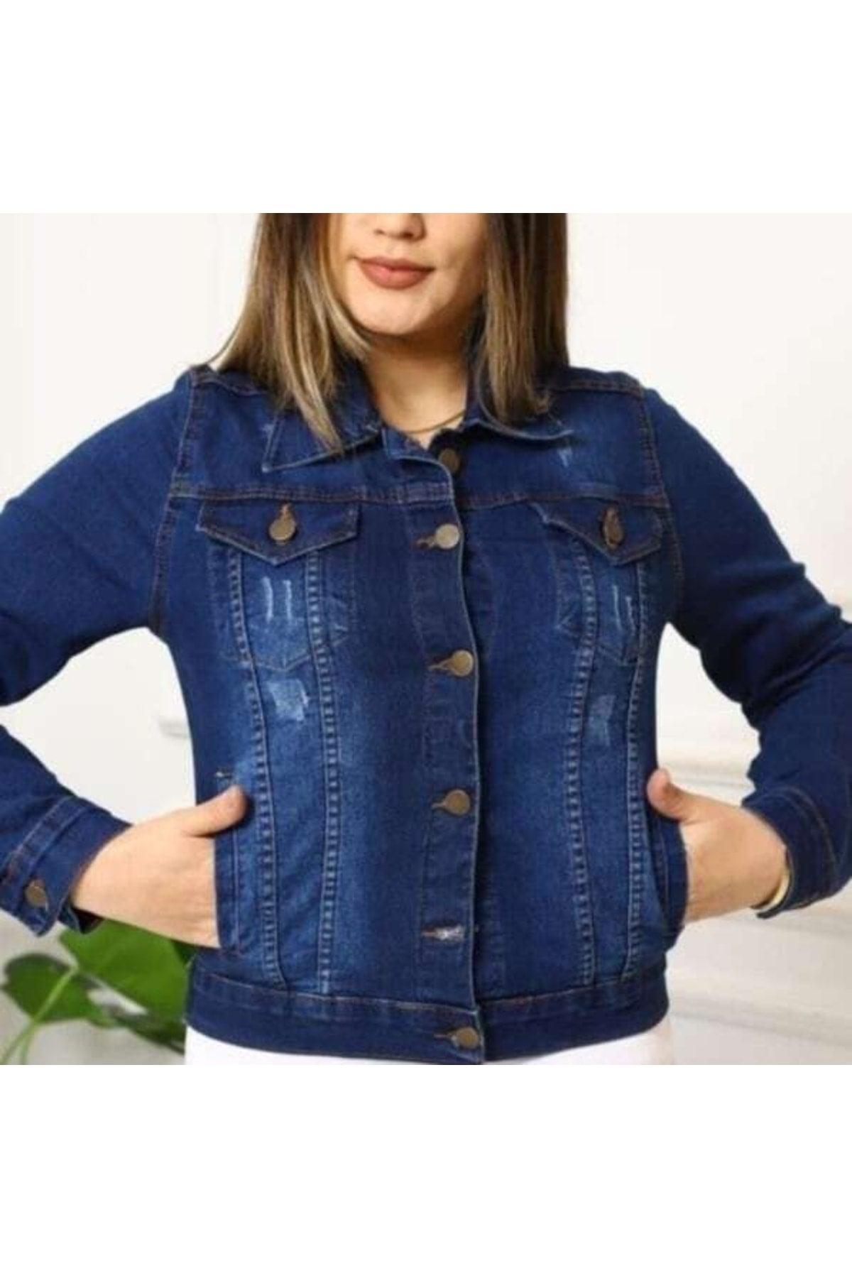 Dark Blue Short Denim Jacket - Swordslife