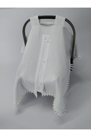 Muslin Fabric Stroller Cover Stroller Cushion Set Of 2