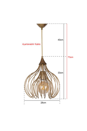 Ruban Gold Chandelier Mtla-46