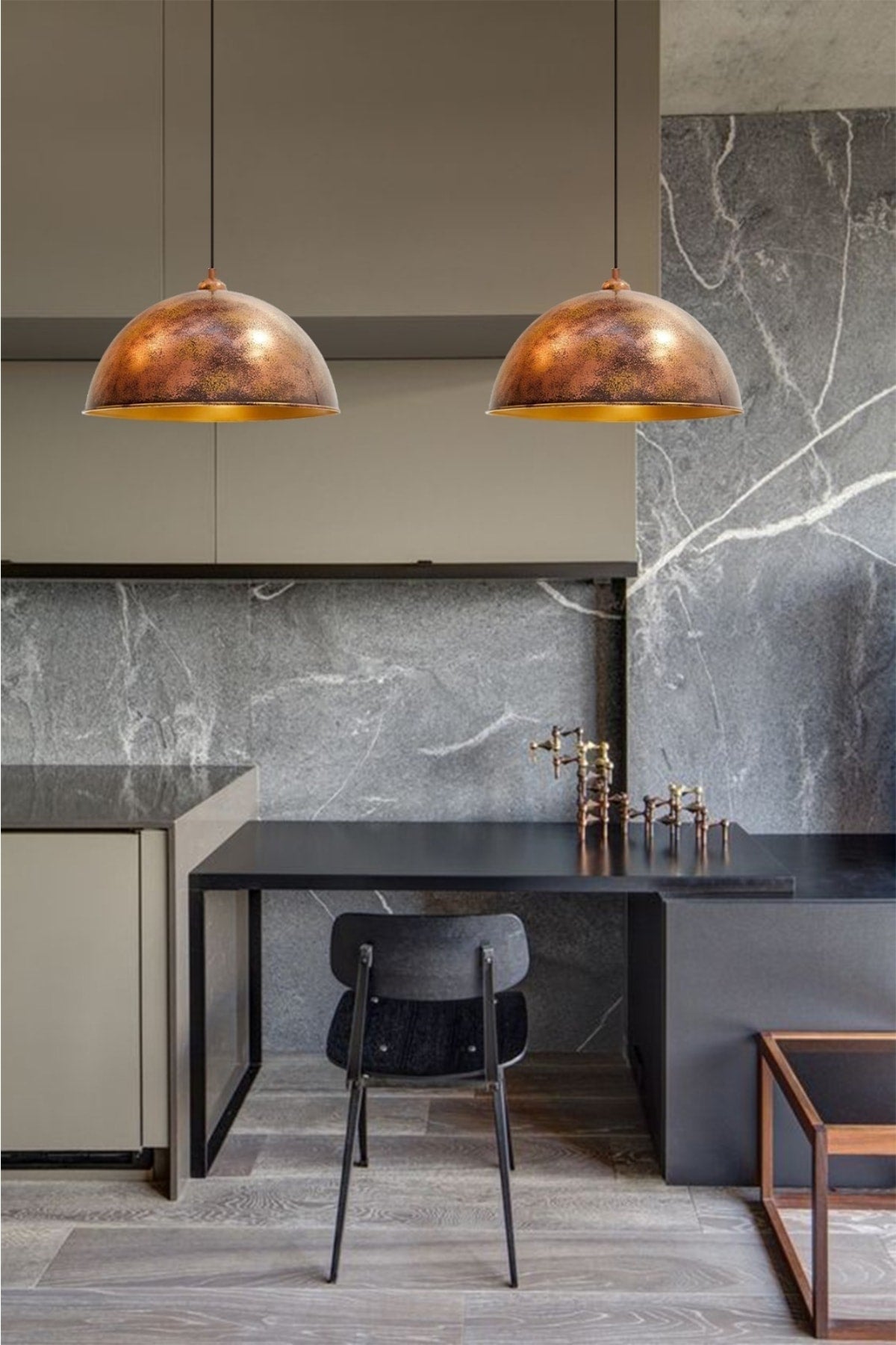 Copper Color Linate Chandelier With Skirt Pendant Lamp Retro Restaurant Dining Meeting Room Desktop Patisserie Bar