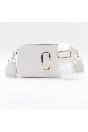 Women'S Canta White Quality Sport Stylish Crossbody Shoulder Bag With Two Compartment Pockets (Small Size)