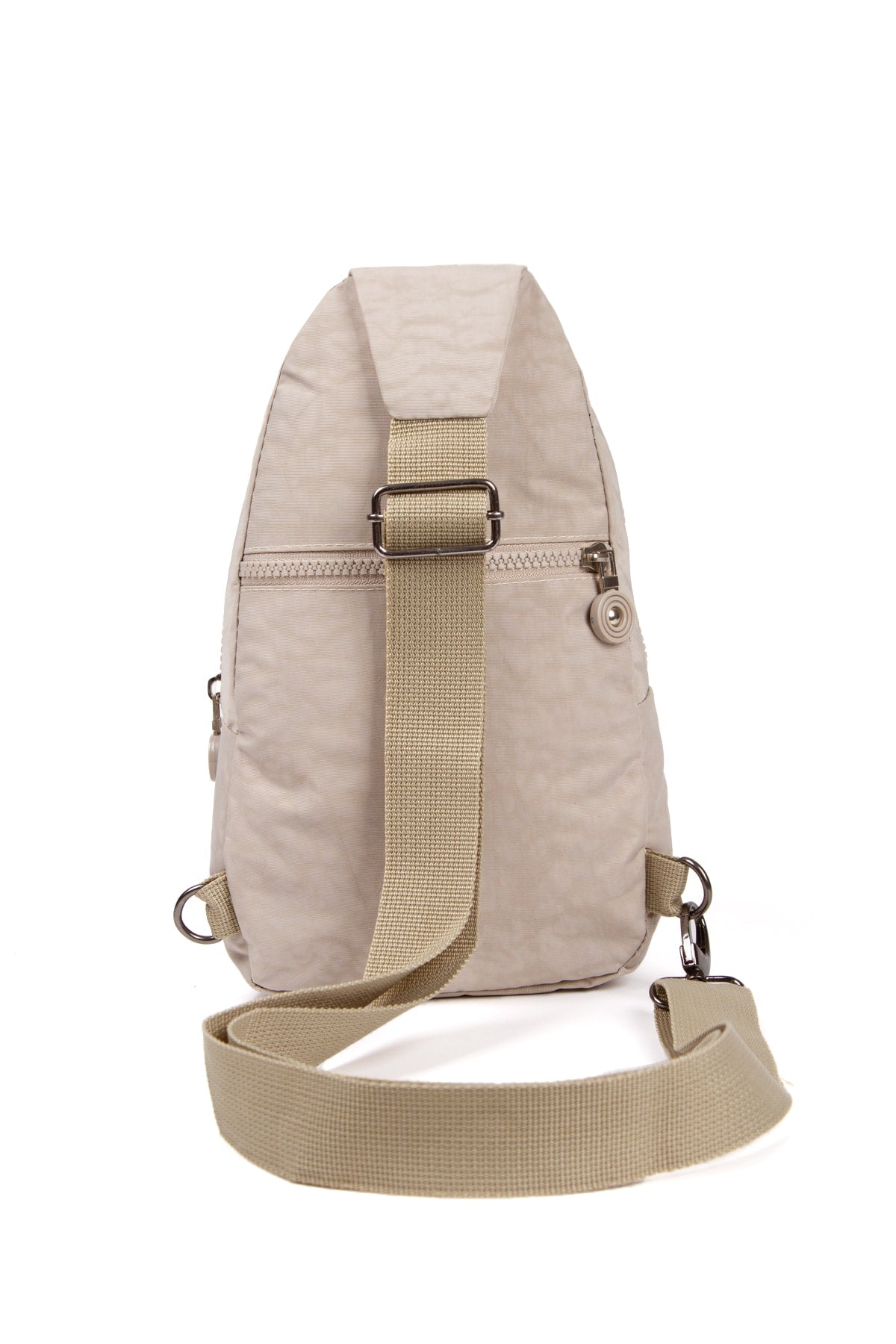 Unisex Crinkle Waterproof Bag, Crossbody Shoulder And Chest Bag, Bodybag, Beige Color