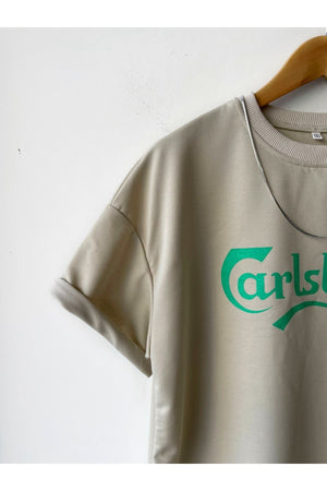 Men'S Oversize Calsberg Printed Crew Neck T-Shirt