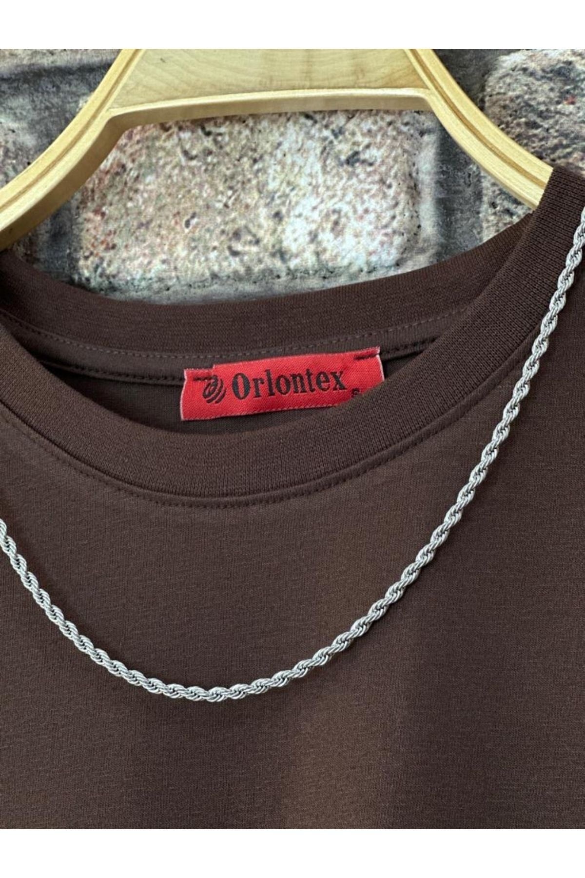 Men'S Brown Believe Printed Oversize T-Shirt