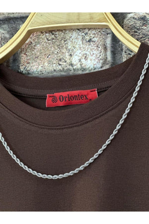 Men'S Brown Believe Printed Oversize T-Shirt