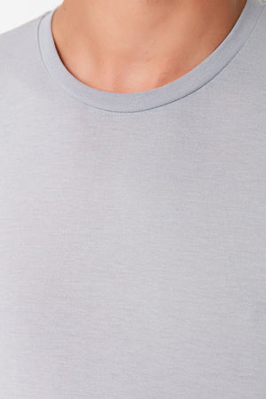 Gray Men'S Basic Crew Neck Oversize Short Sleeve T-Shirt Tmnss22Ts0300