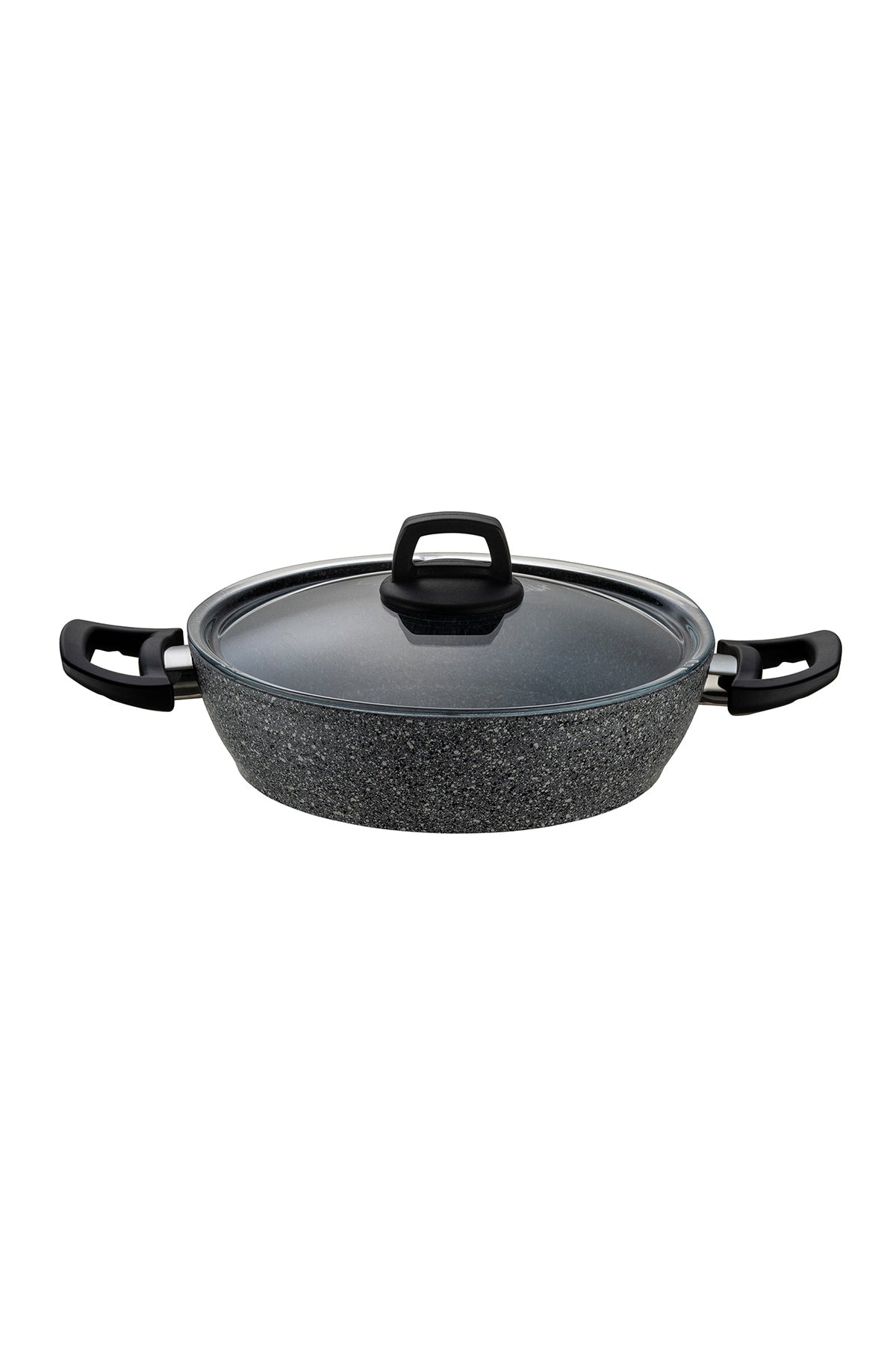 Lucca 3 Piece 24 Cm Pot And Pan Set With Compatible Lid Gray Blue