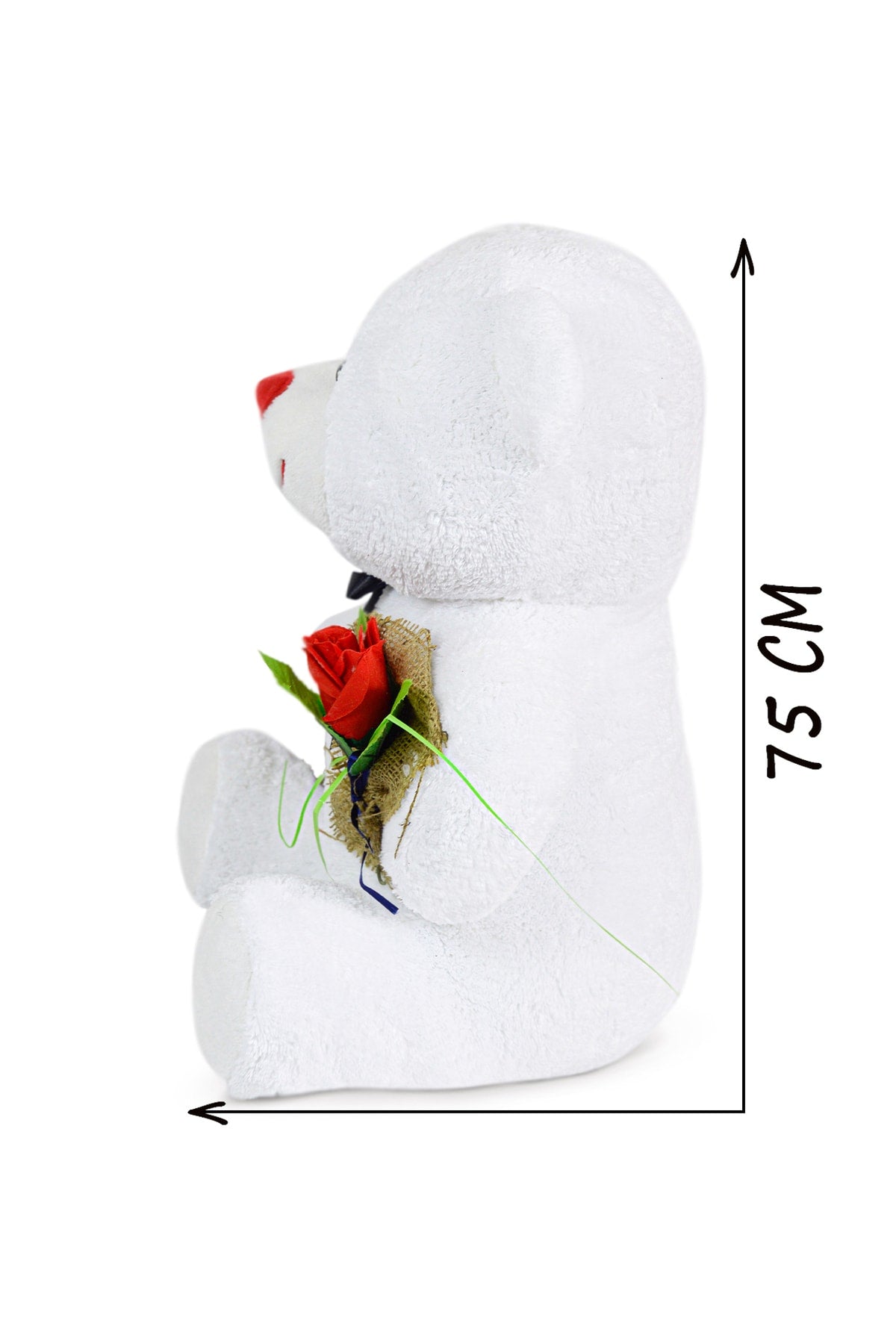 Cute Teddy Bear Holding Rose 75 Cm