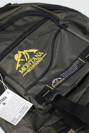 Montana 55+10 Liter Bellows Multi Eyes School-Camper-Travel-Climber-Outdoor Backpack Khaki