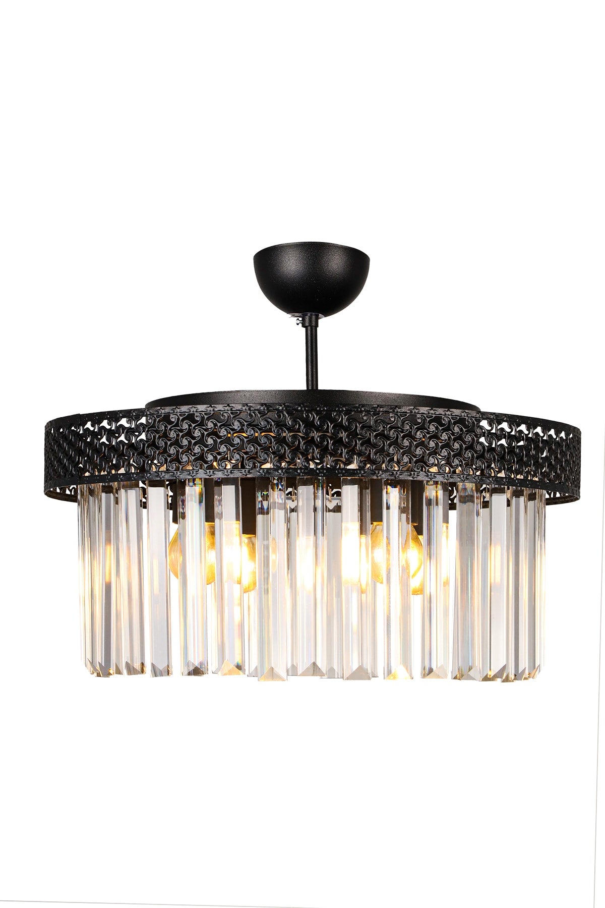 Sitrus 4Th Black Lux Crystal Stone Chandelier