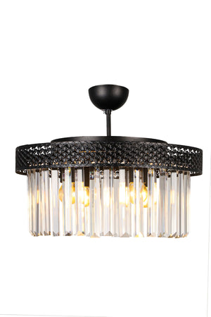 Sitrus 4Th Black Lux Crystal Stone Chandelier