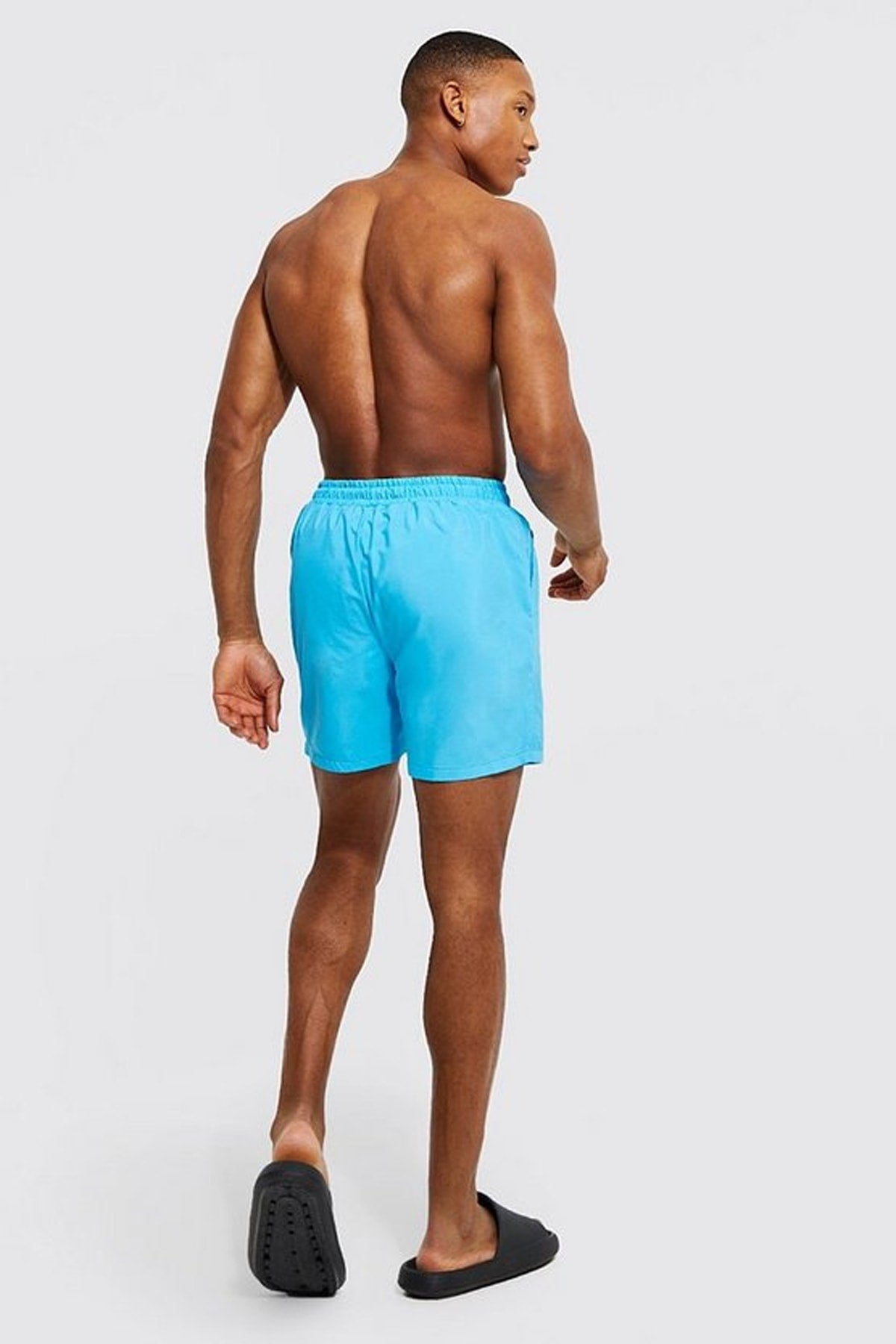 Lined Beach Shorts Light Blue