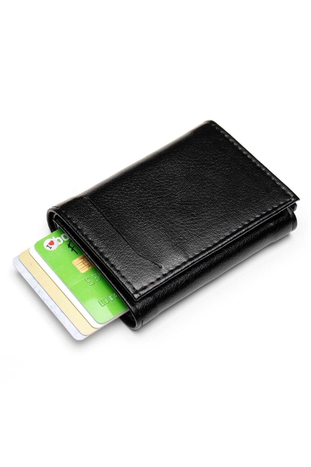 Mechanism And Quality Black Men'S Leather Wallet Unisex