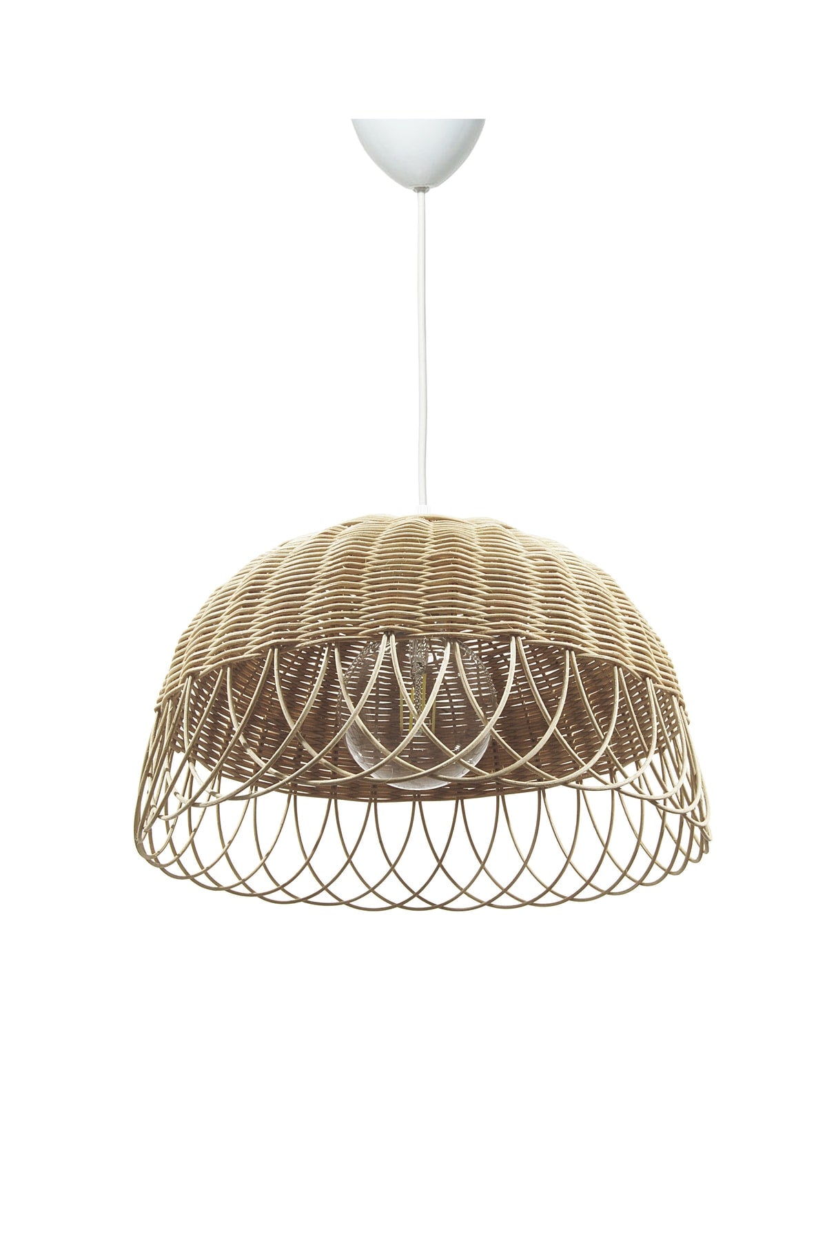 Bamboo, Wicker, Rattan Pendant Lamp Chandelier Bohemian