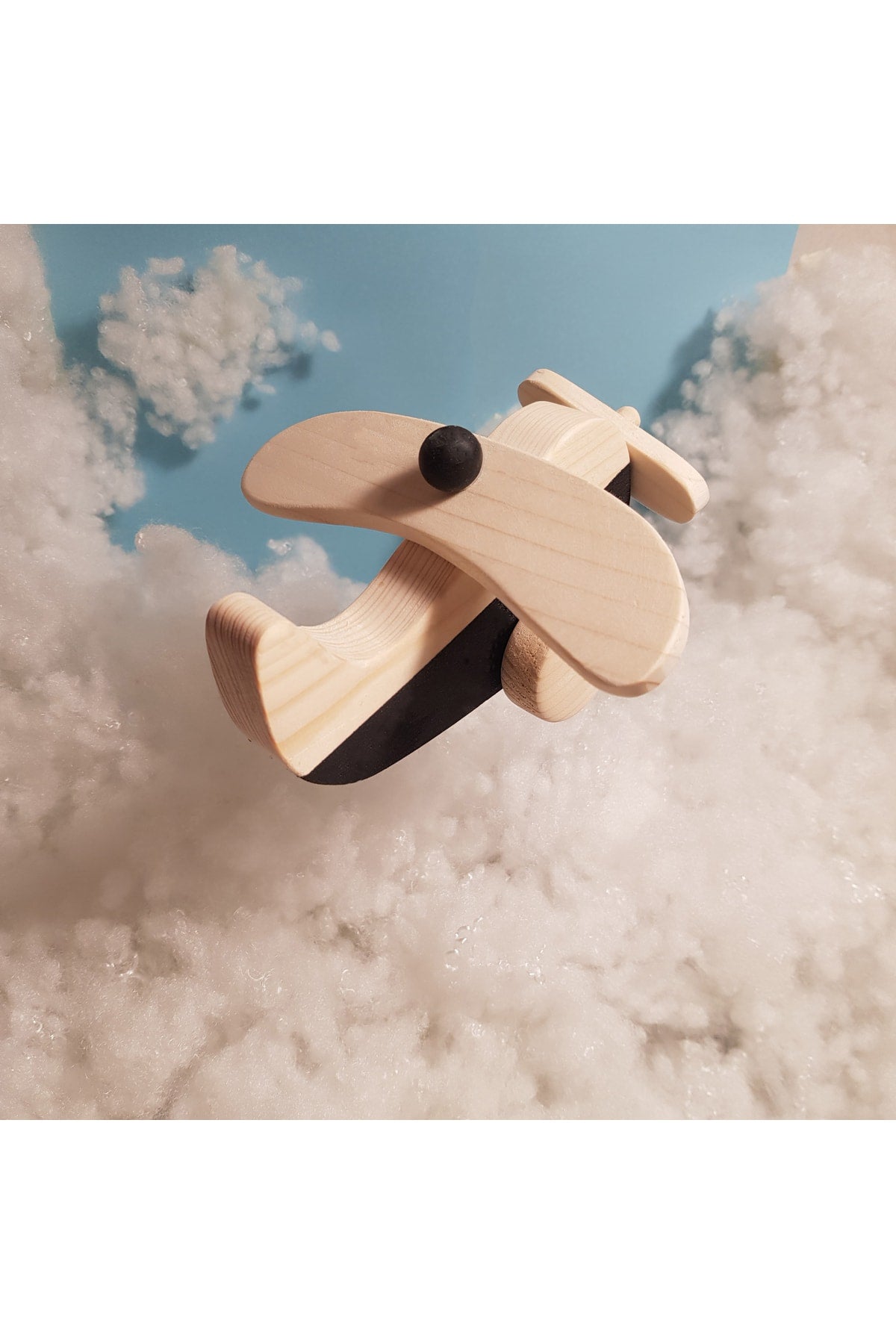 Handmade Wooden Toy Airplane, Educational, Creative, Vintage And Natural And Safe Wooden Baby Toy