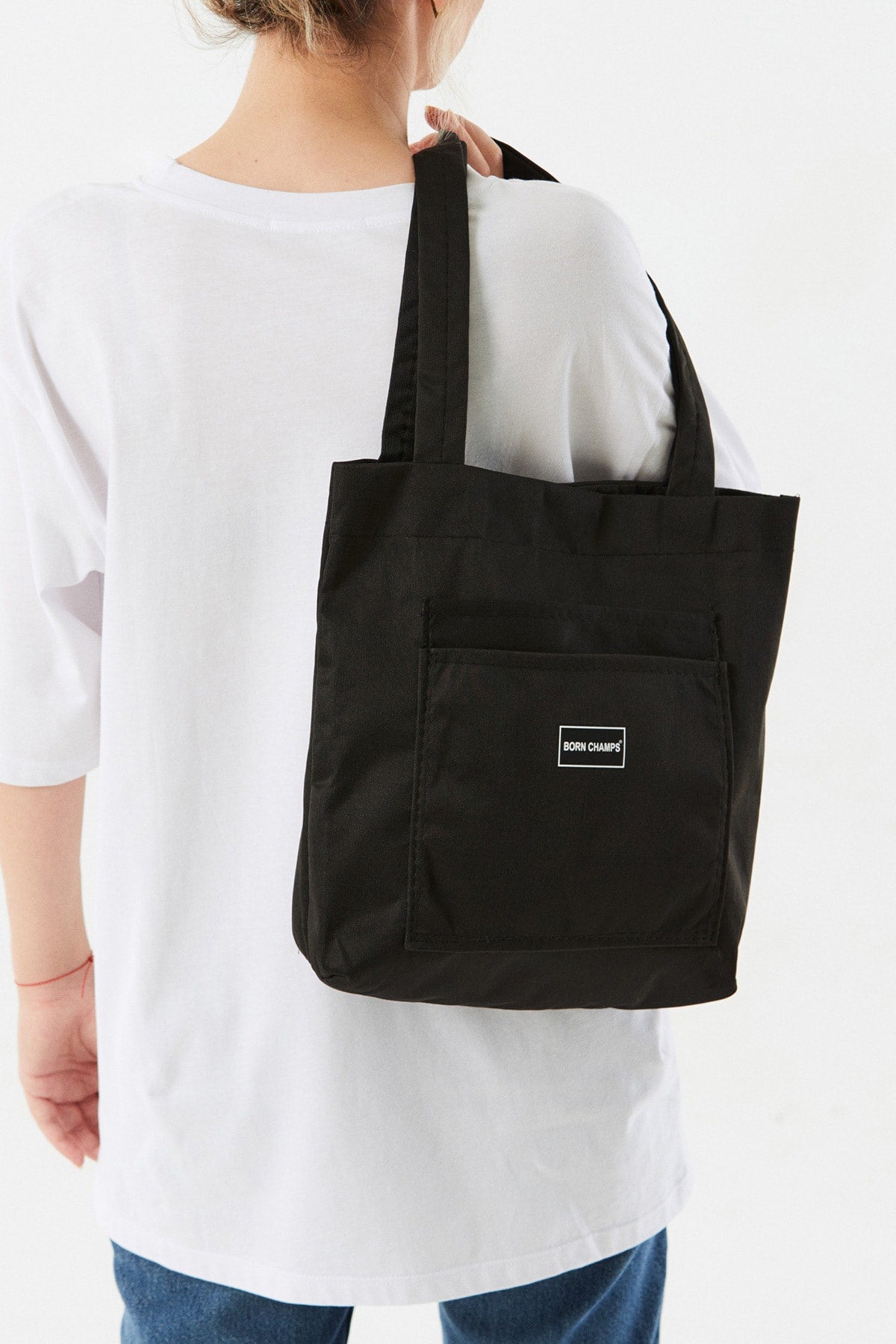 Cloth Handbag With Pocket