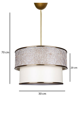 Evmodu Pasta Single Pendant Lamp Chandelier With Gold String