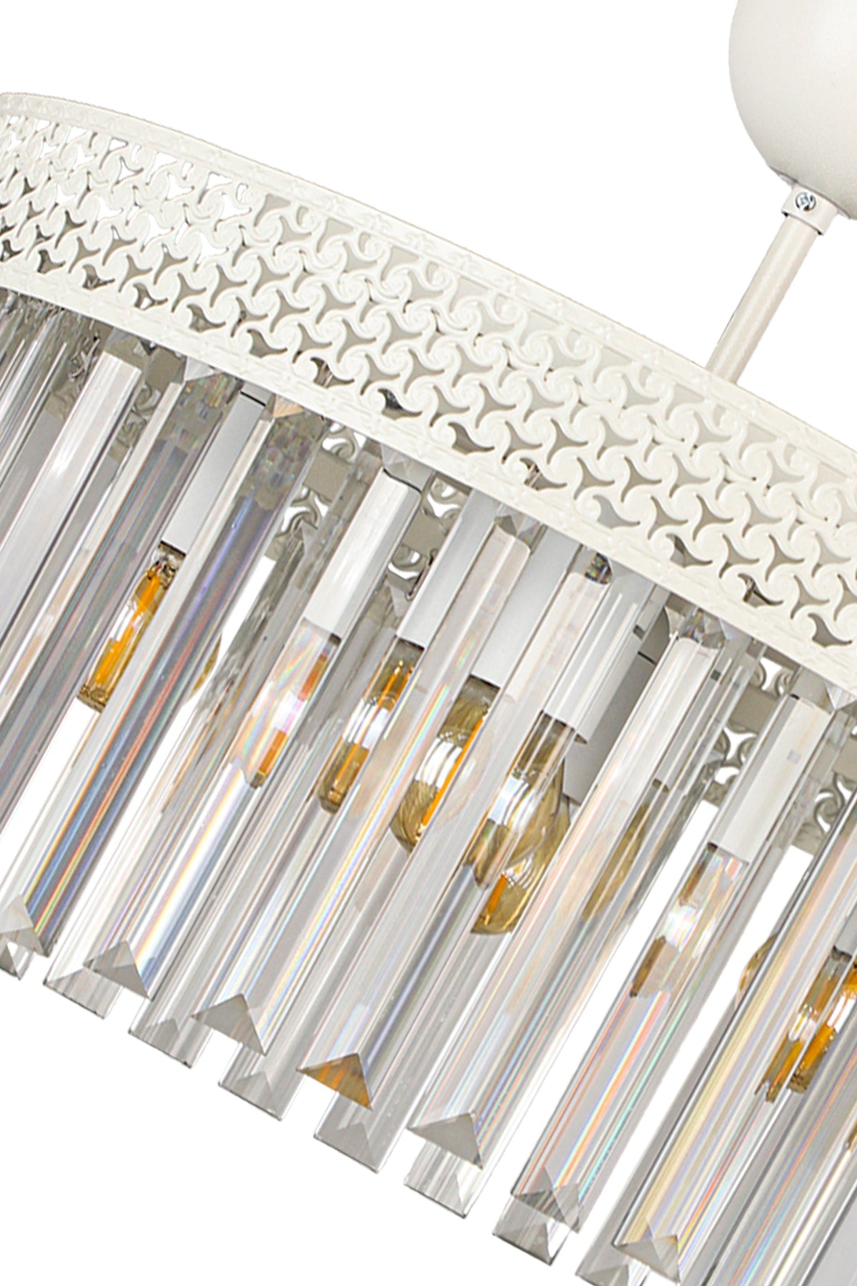 Sitrus 4Th White Lux Crystal Stone Chandelier