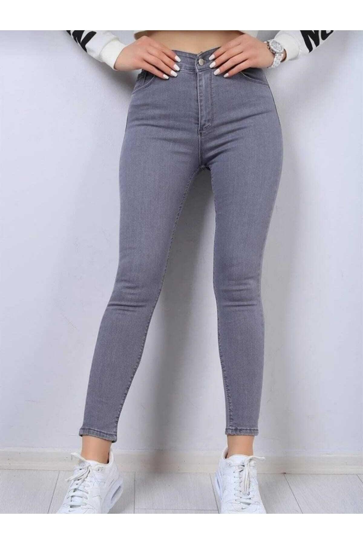 Ngbutika Super Skinny Colorfast Lycra Gray Jeans Trousers - Swordslife