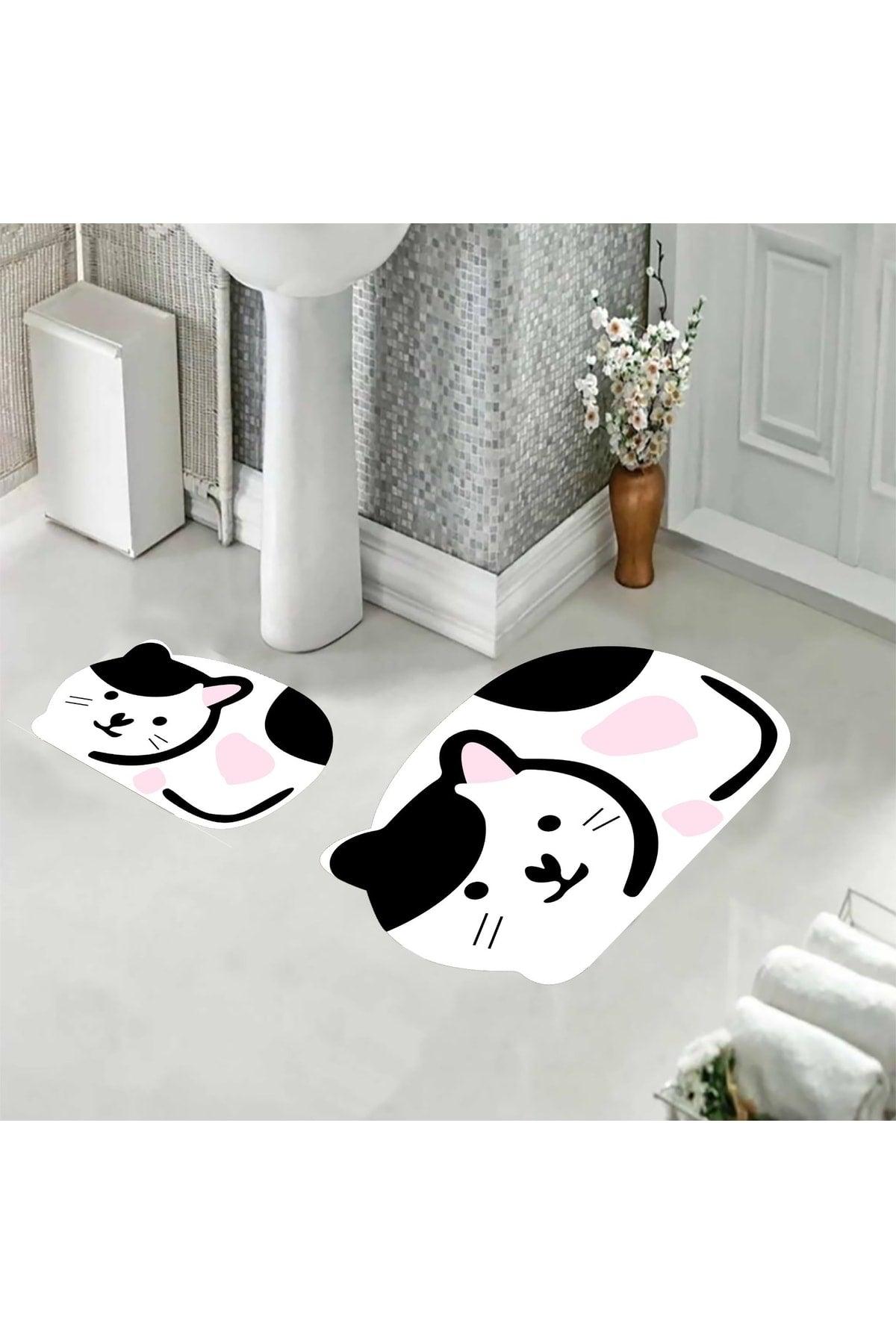 Cat Bath Mat, Closet Set, Non-Slip Floor Closet Set, Decorative Mat, Dowery - Swordslife