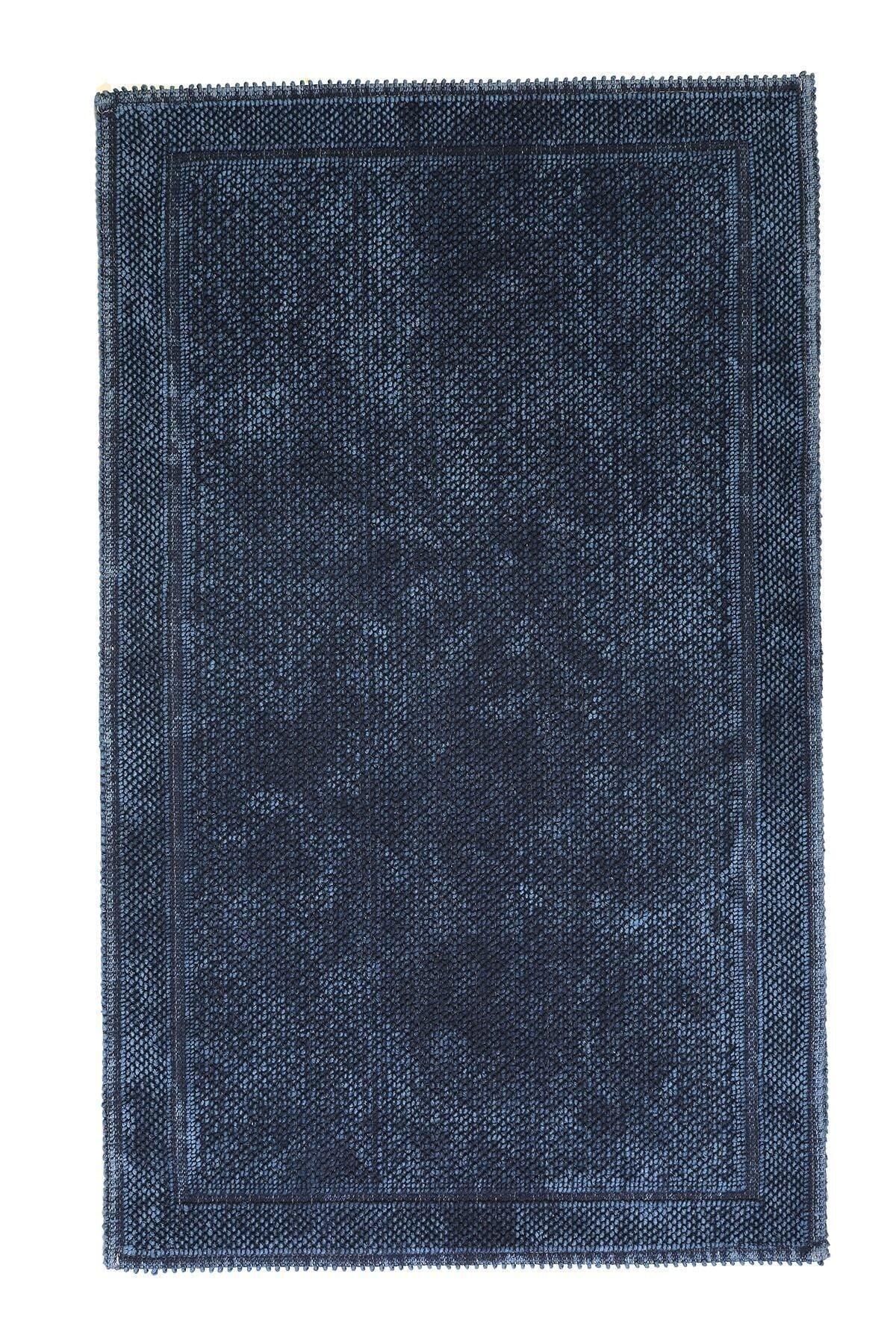 Alize Vintage Series Cotton Rug | Navy Blue - Swordslife