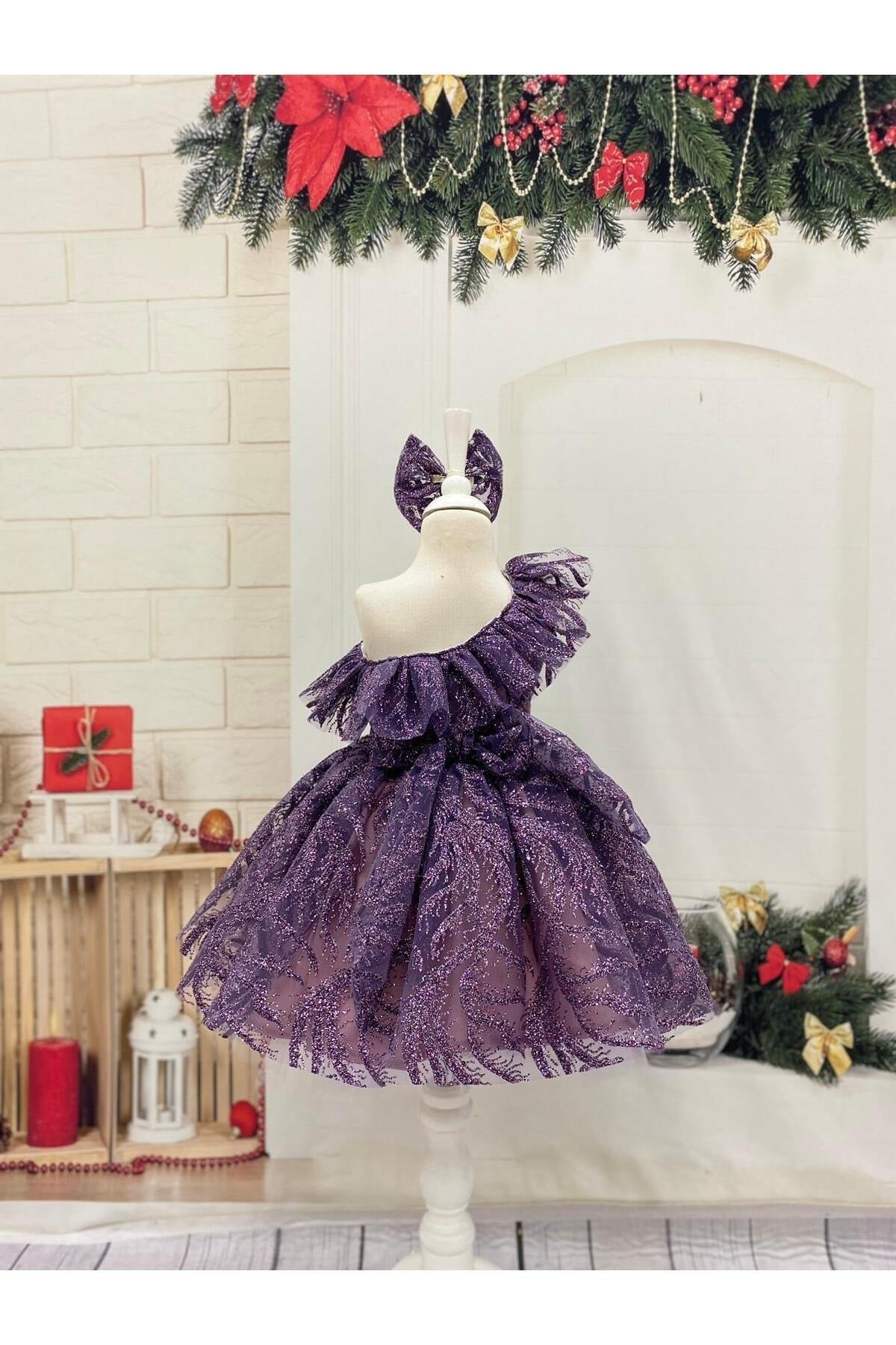 Lilac One-Shoulder Girl's Dress