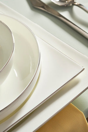 Fine Pearl Extra Nish 62 Pieces Dinnerware Set For 12 People Platinum