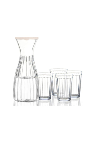 Lona Glass 5 Piece Water Set With Lid 1000 Ml