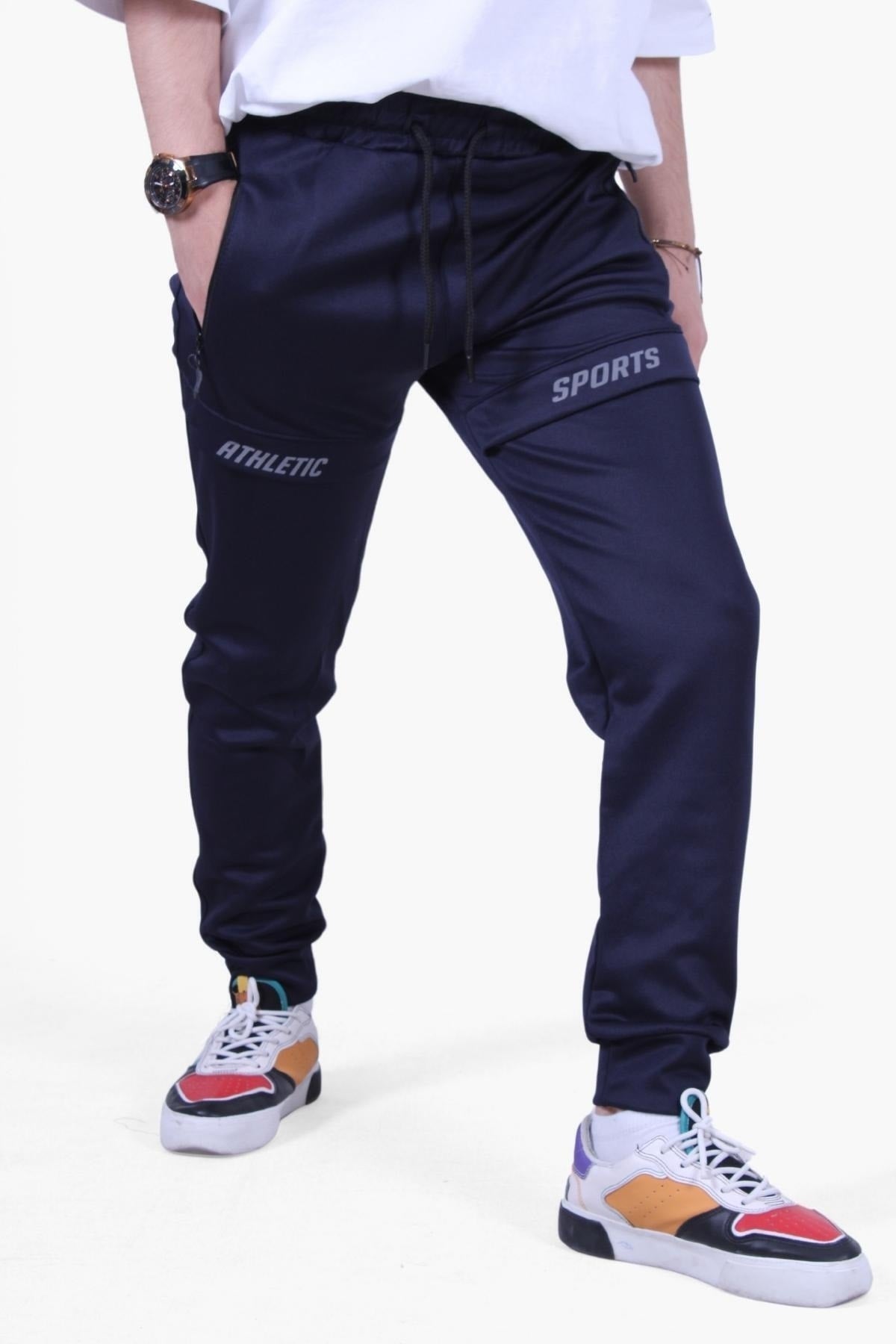 Sml-Xl-Xxl Slim Fit Printed Scuba Men'S Sweatpants