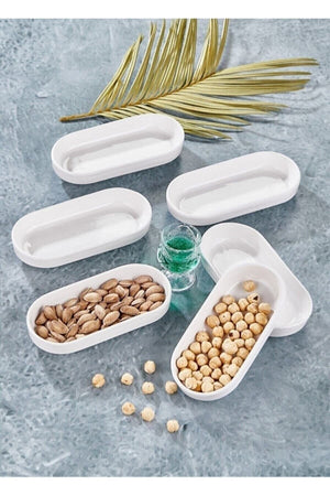 swordslife White Ceramic Breakfast Snack Bowl 6 Pieces Salda