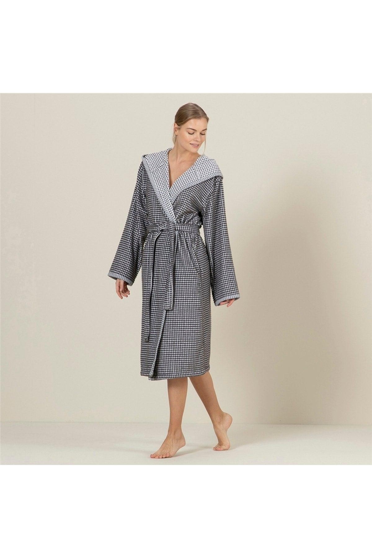 Julho Unisex Bathrobe Warm Gray - Swordslife