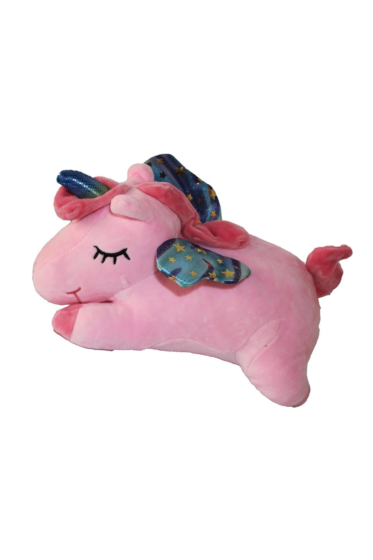 Imported Fabric Cute Star Wings Horned Unicorn Figure Plush Toy Play & Sleep Companion 28 Cm.