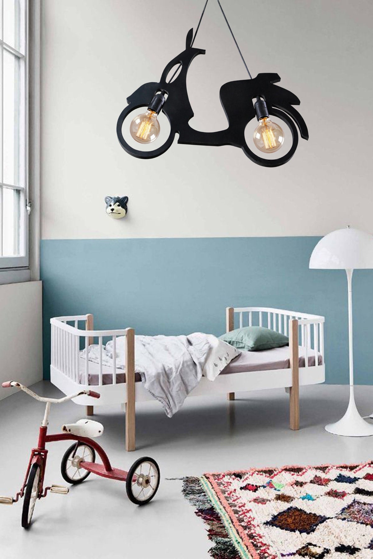 Scooter Motor Bicycle Chandelier Pendant Lamp Modern Rustic Decorative Lamp Teen-kid's Room