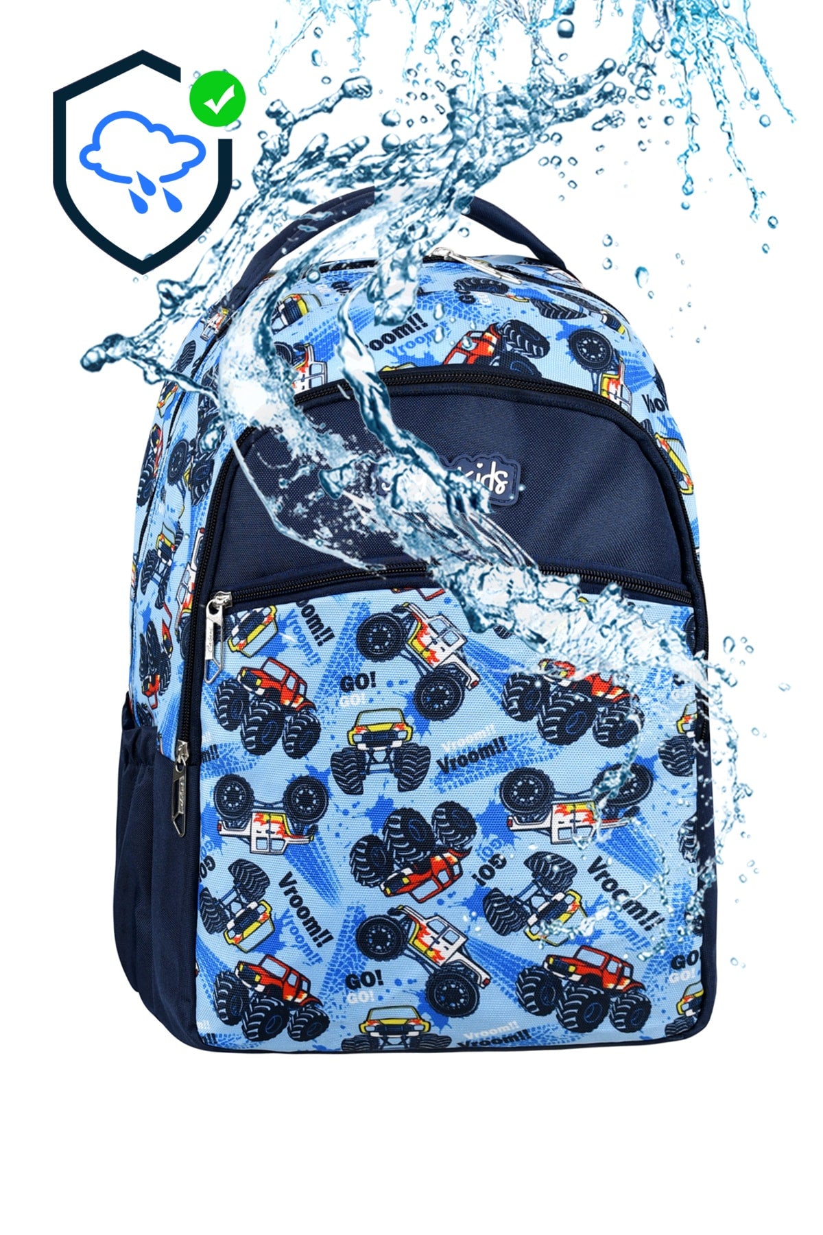 Licensed Car Patterned Primary School Bag Lunch Box And Pencil Holder Set Of 3