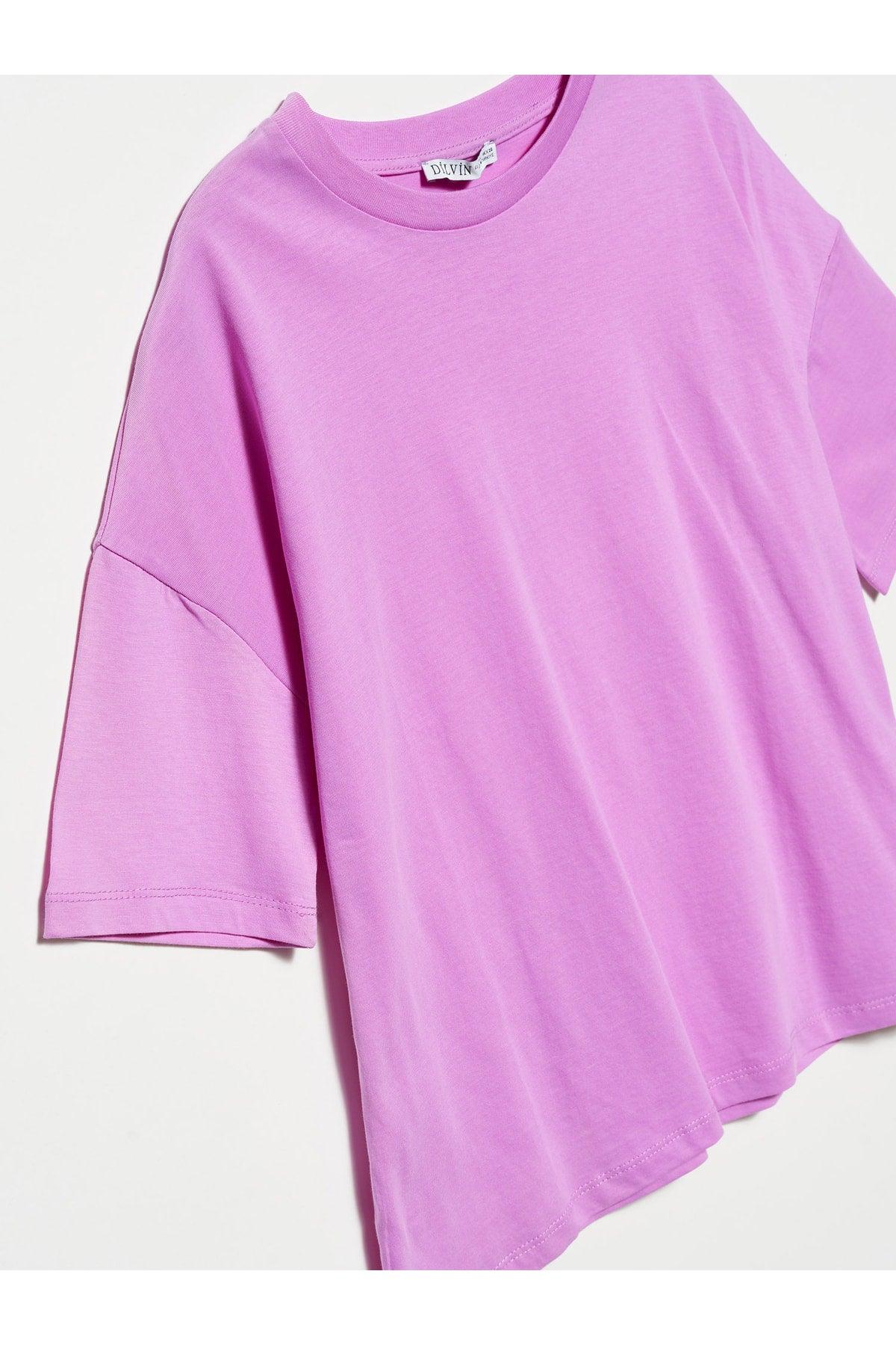 3683 Basic T-shirt-dark Lilac - Swordslife