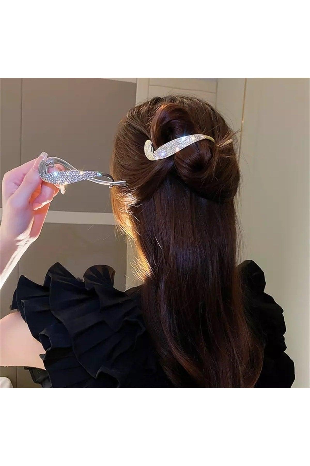 So-much Women's Crystal Metal Hair Clip-1 - Swordslife
