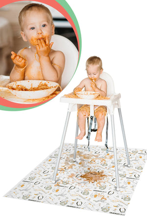 Highchair Under And Activity Supplementary Cover | 3-Pack 30 Pieces | Use Discard | Forest Animals