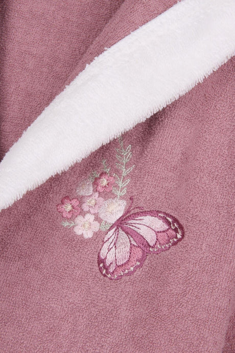 100% Cotton Hooded Embroidered Girl's Bathrobe - Swordslife