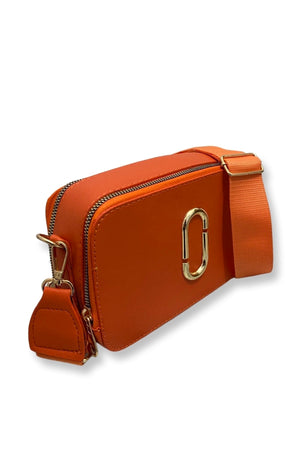 Women'S Canta Orange Quality Sport Stylish Crossbody Two Compartment Pocket Shoulder Bag (Small Size)