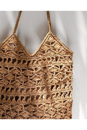 Patterned Straw Bag