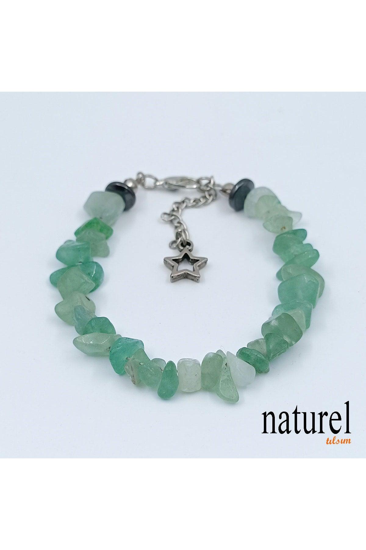 Natural Stone Aventurine Women's Bracelet - Broken Natural Stone - Luck/Fortune Opening Natural Healing Stone Aventurine - Swordslife