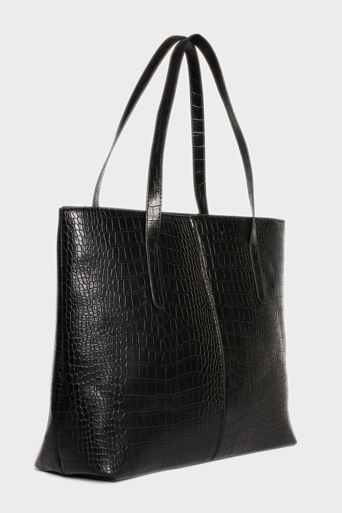 Women'S Crocodile Pattern 2-Sleeve Zippered Large Size Bag Shoulder Bag, Clutch Bag, Laptop Bag