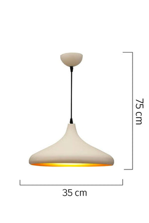 Pera White Single Modern Retro Pendant Lamp Living Room Chandelier