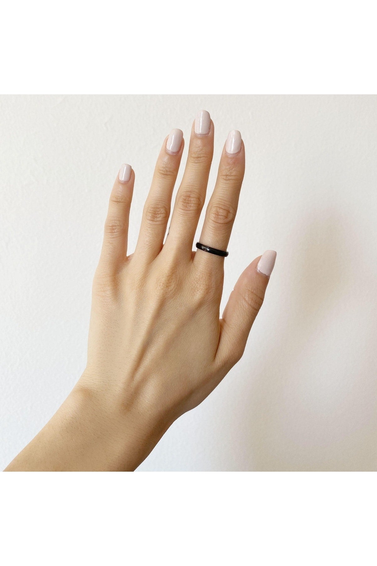 3Mm Thin Curved Shiny Steel Wedding Band Ring Cl27