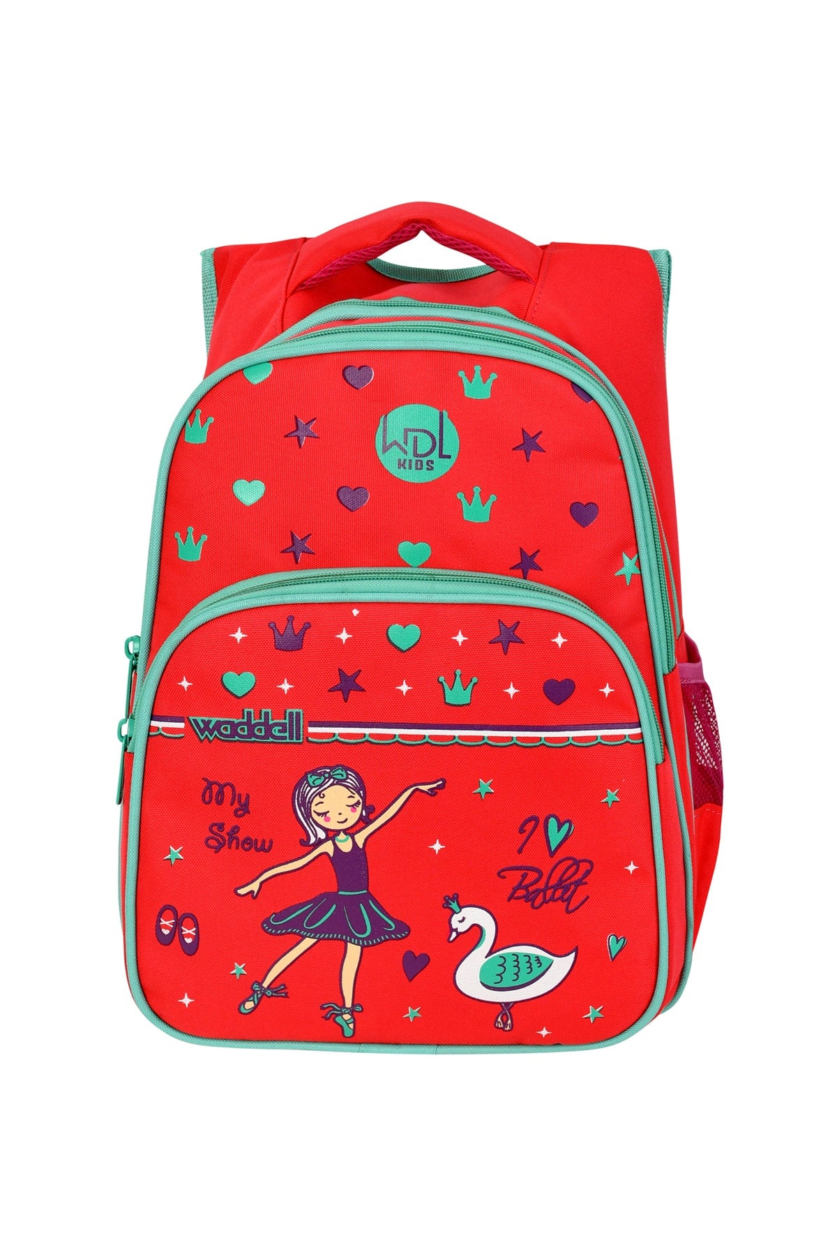 Licensed Coral Ballerina Pattern Primary School Backpack And Lunch Box