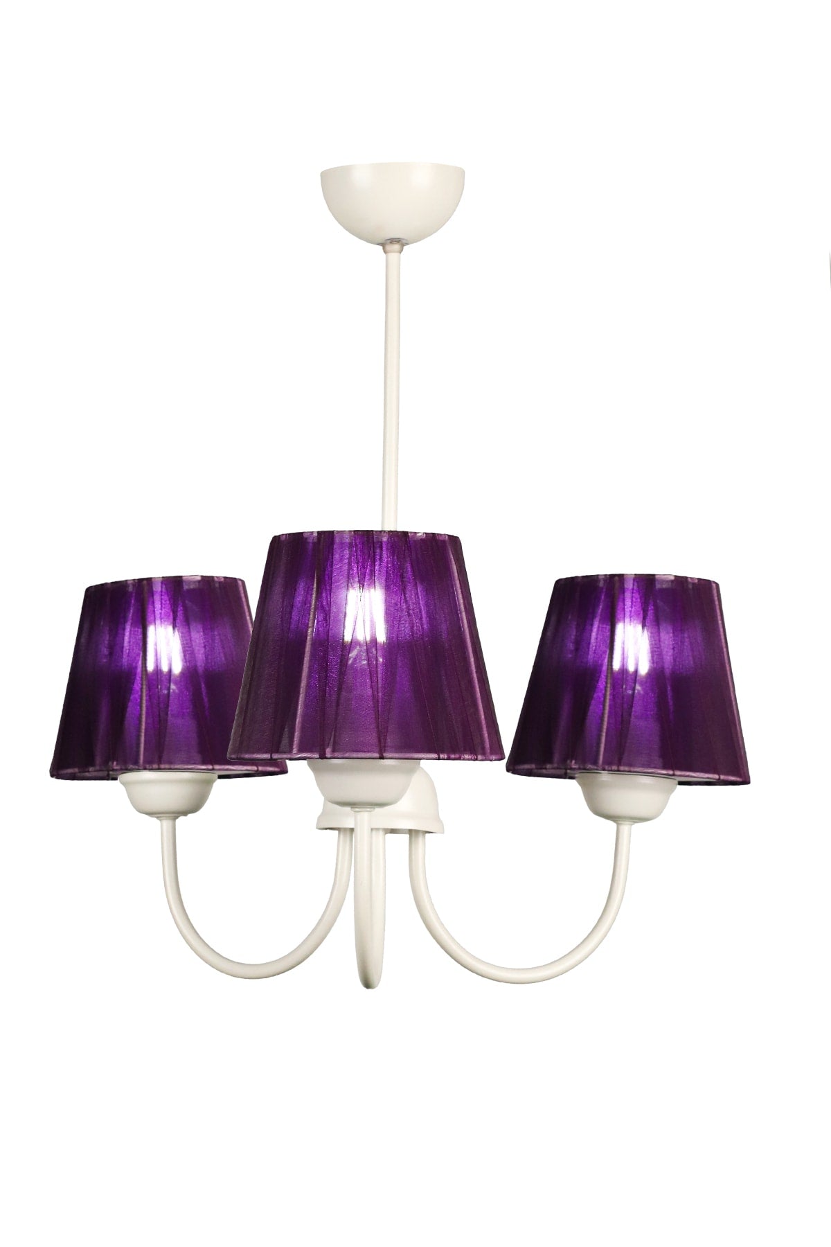 Ova 3Rd Chandelier White Purple Hat