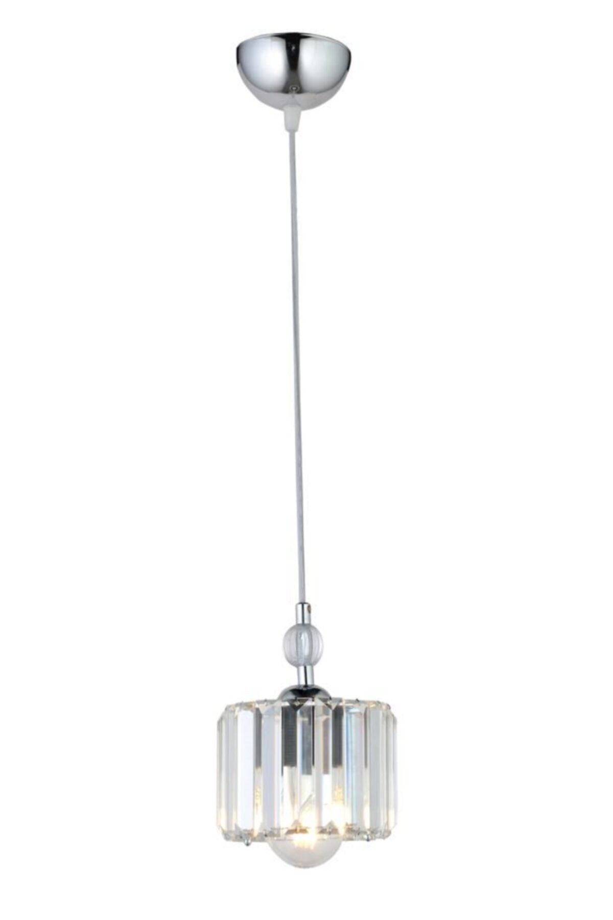 Dolunay Single Y-10 Chrome Stone Plumbing Chandelier