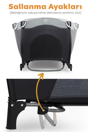 San Diego Plus Playground 70*120 Cm + Bed Gift