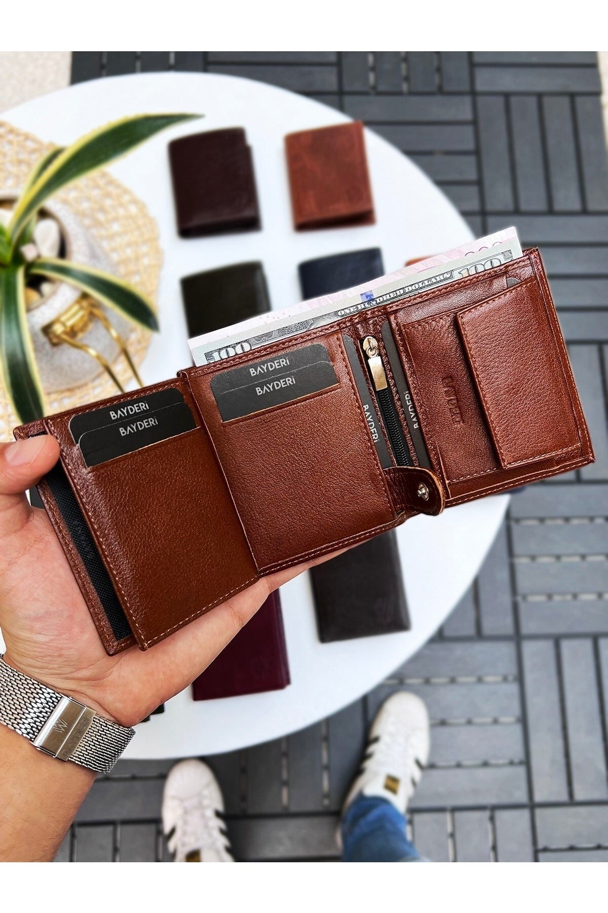 Luna Genuine Leather Genuine Men'S Wallet Glazed With Coin Holder Glazed